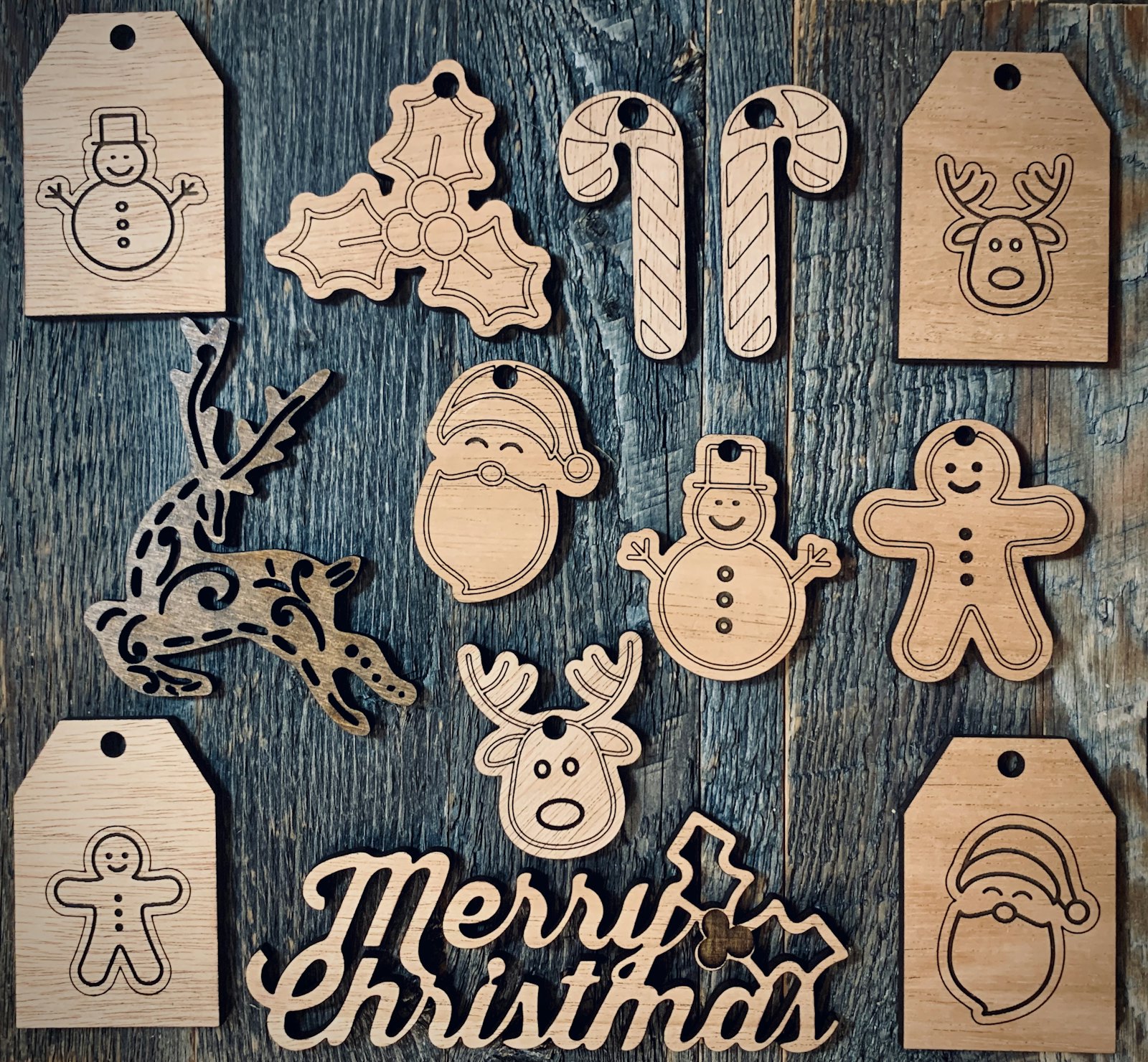 Decorazione personalizzata incisa a laser su legno